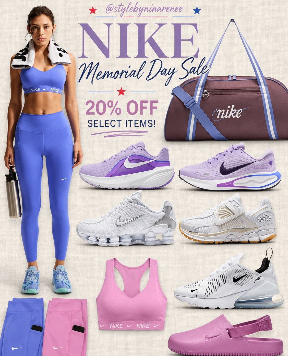 Nike is having their memorial Day sale earn up to 20% off select items!!

#LTKmomlife #LTKSaleAlert #LTKActive