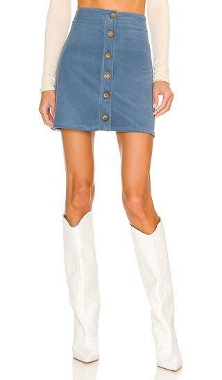 Corduroy Mini Skirt in Night Blue | Revolve Clothing (Global)