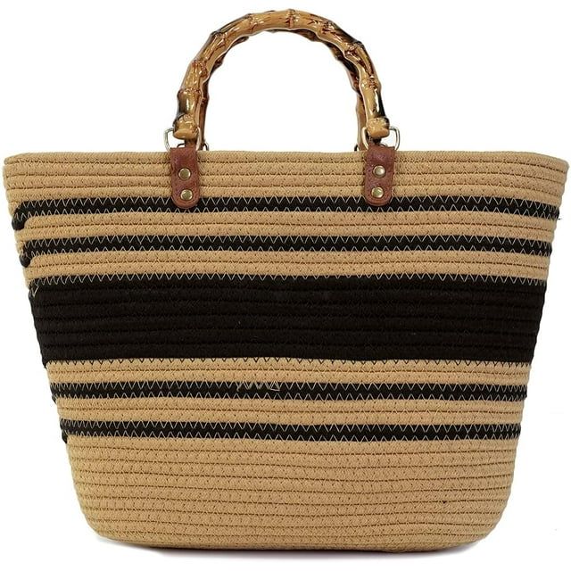 JLMMEN Straw Tote Bag for Women Woven Hobo Handbag Shoulder Bag Satchel Fashion Beach Bag Large T... | Walmart (US)