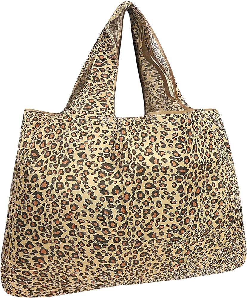allydrew Large Foldable Tote Nylon Reusable Grocery Bag | Amazon (US)