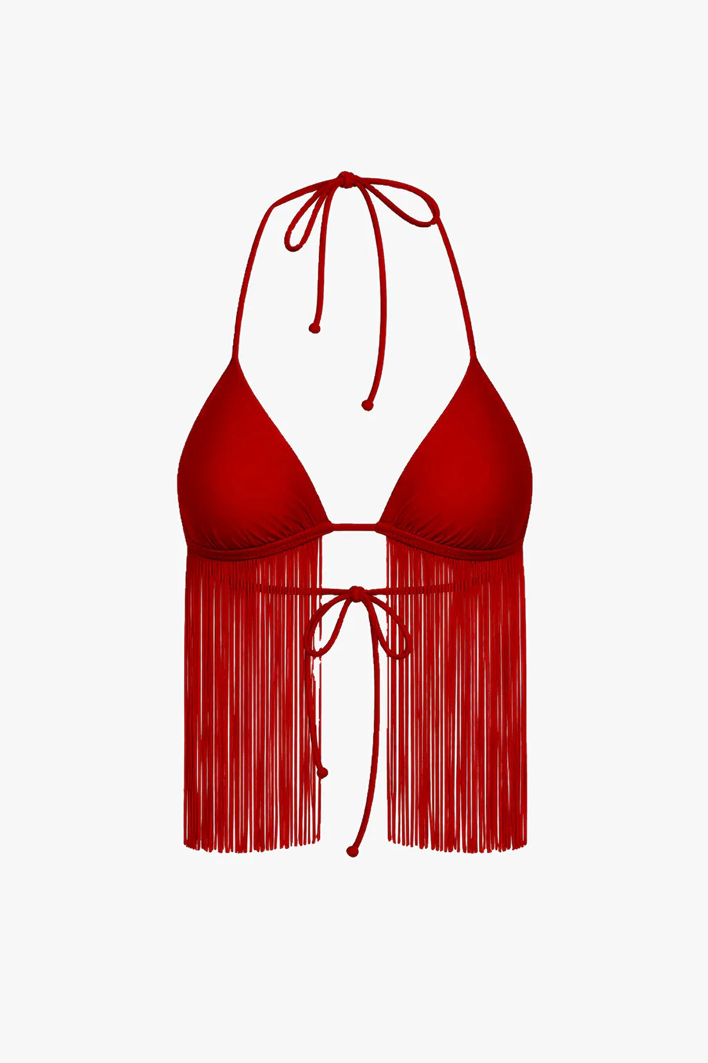 Fringe Triangle Top (Red) - XXS / Red | SAME