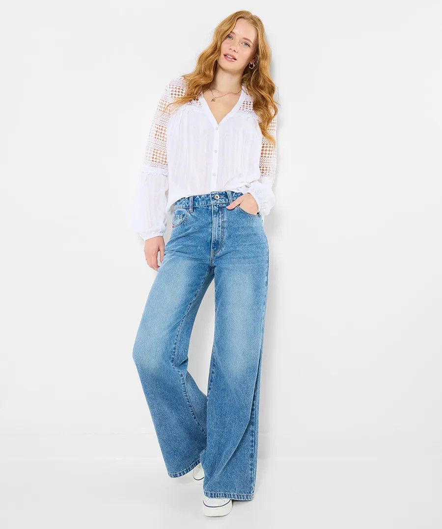 Luna Wide Leg Jeans | Joe Browns