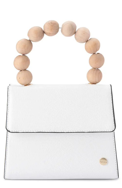 Olga Berg Caylee Wooden Bead Handbag in White at Nordstrom | Nordstrom
