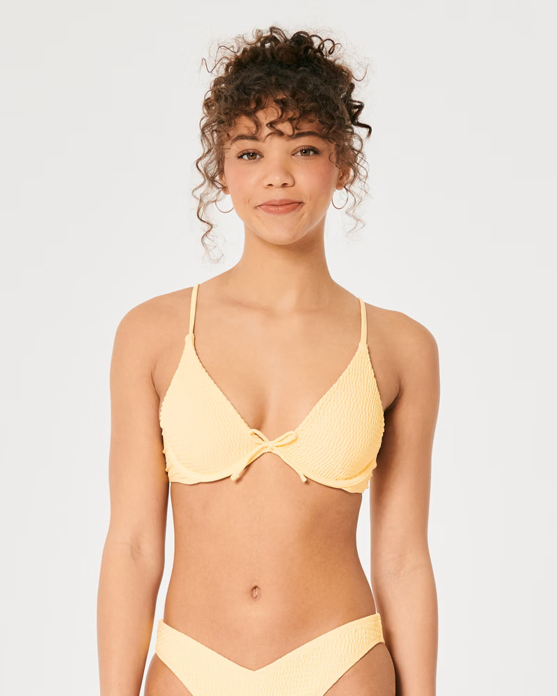 High Apex Smocked Underwire Bikini Top | Hollister (US)