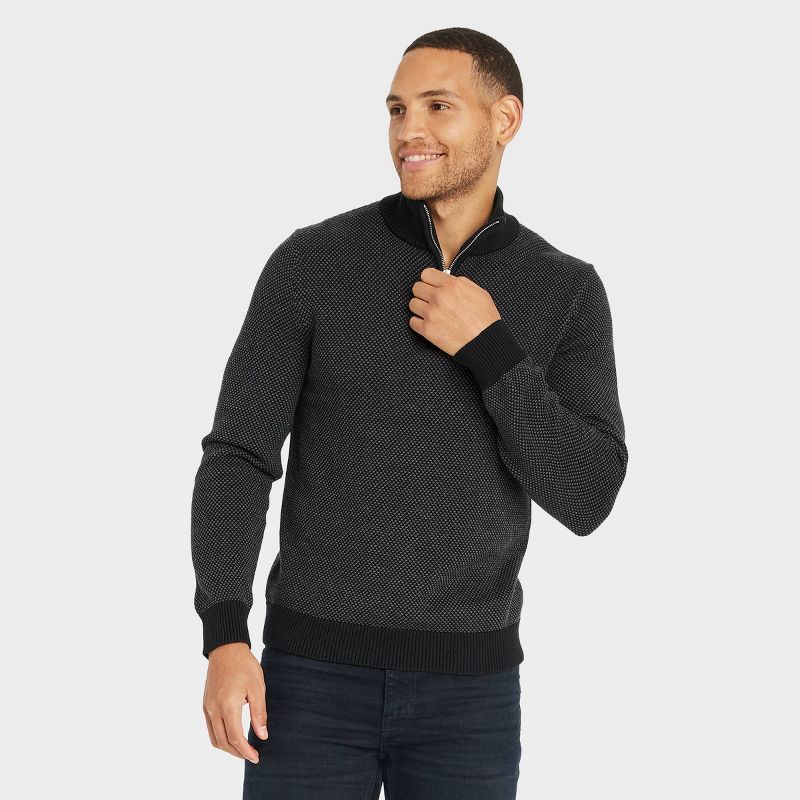 Men's 1/4 Zip Turtleneck Collared Pullover - Goodfellow & Co™ | Target