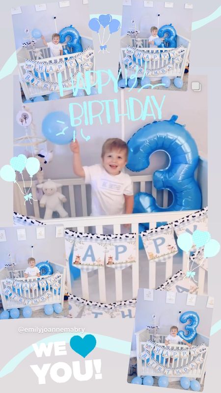 Happy happy birthday to our sweet THREE YEAR OLD Judson!! 🥳🎂🎈Oh how we love you so, sweet baby boy!!! Balloons in your crib, a farm-themed birthday banner, and an adorable tiny baby brother in the bassinet next to you… what a happy happy start to the day indeed!! 🥹🩵🧁🤱🎉👶🏼 #birthdaymorning #birthdaytraditions #happybirthday


#LTKBaby #LTKFamily #LTKHome
