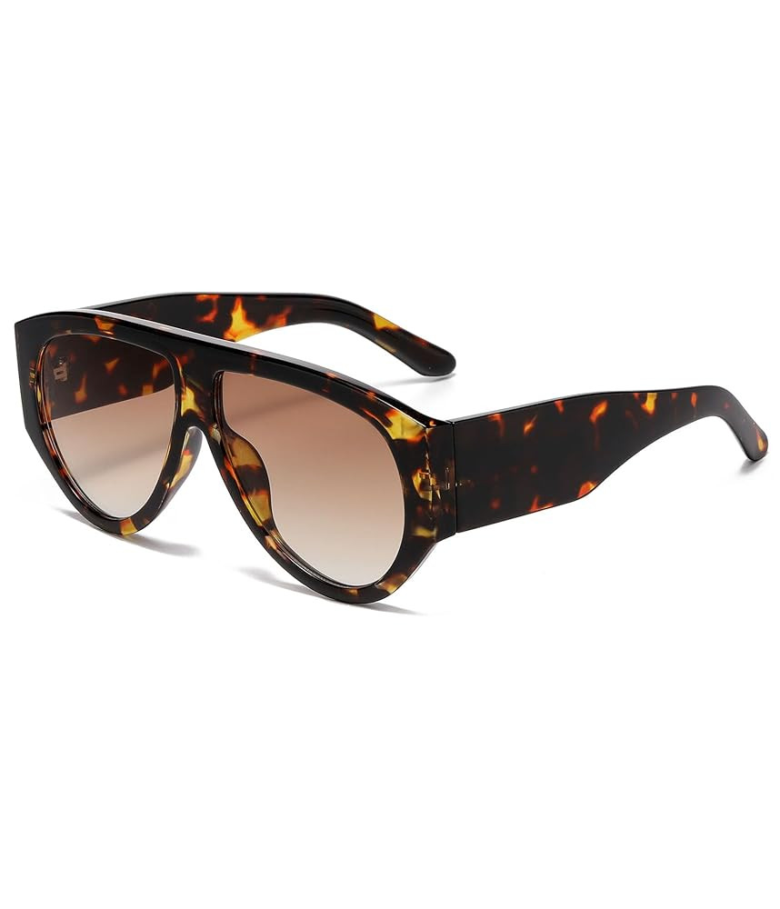 Oversized Aviator Sunglasses for Women Men Classic Big Frame Sun Glasses | Amazon (US)