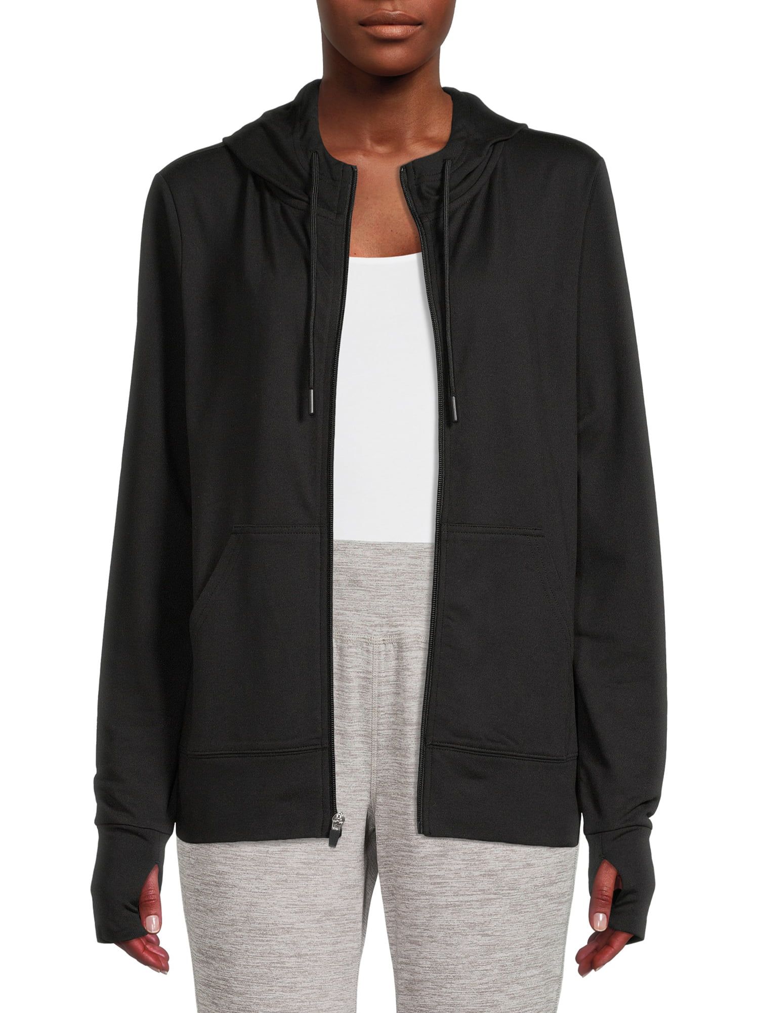 Athletic Works Women's Super Soft Lightweight Zip Up Hoodie Jacket | Walmart (US)