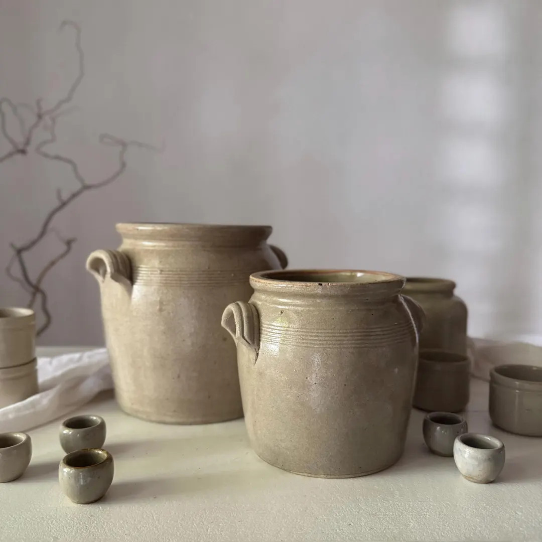 French antique pottery, utensil crock, number 5Z, stoneware from France | Etsy (US)