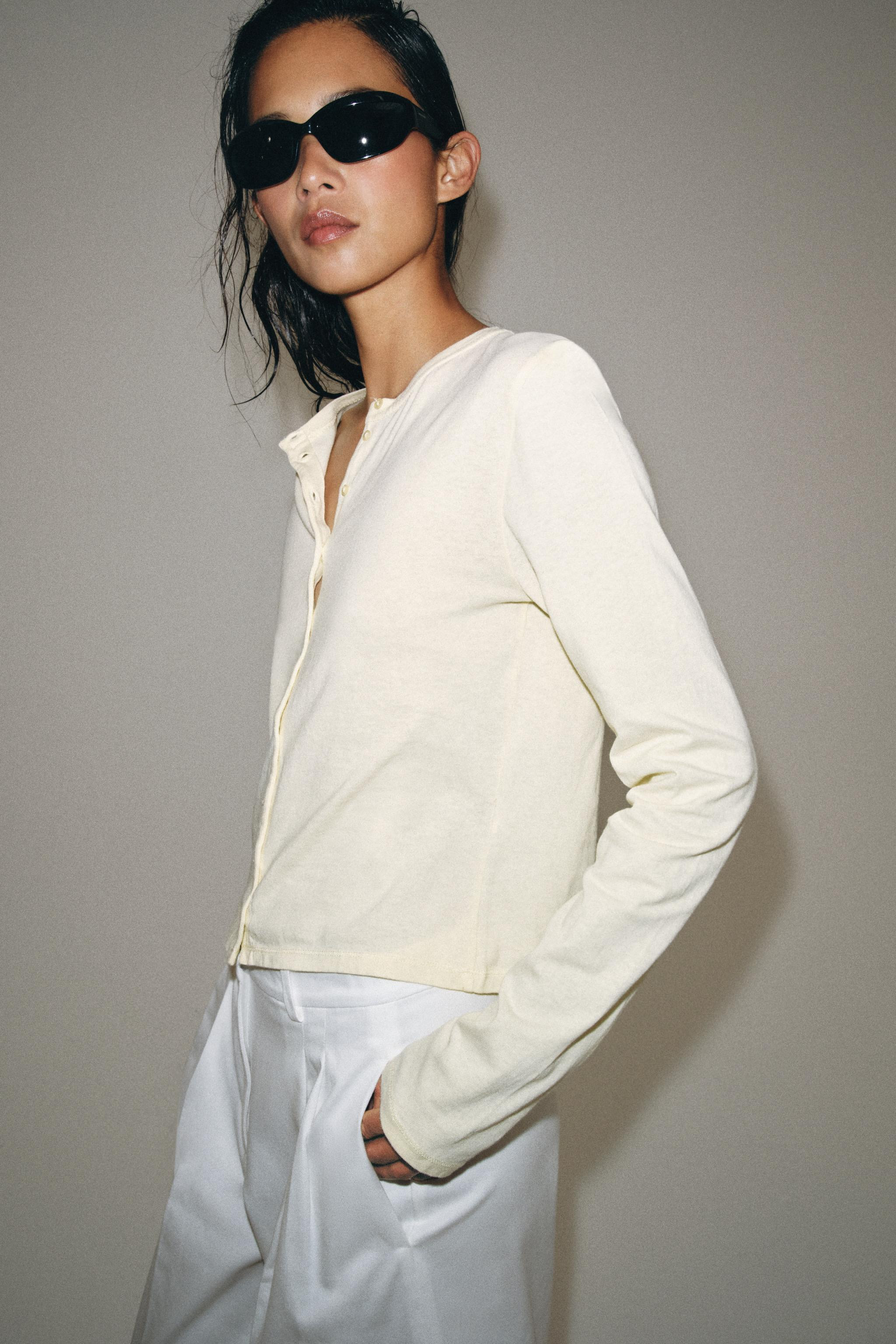 100% COTTON BUTTON T-SHIRT | Zara US