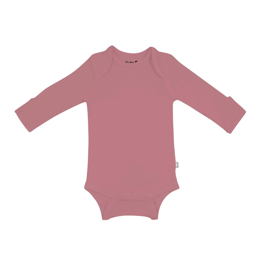 Long Sleeve Bodysuit in Dusty Rose | Kyte BABY