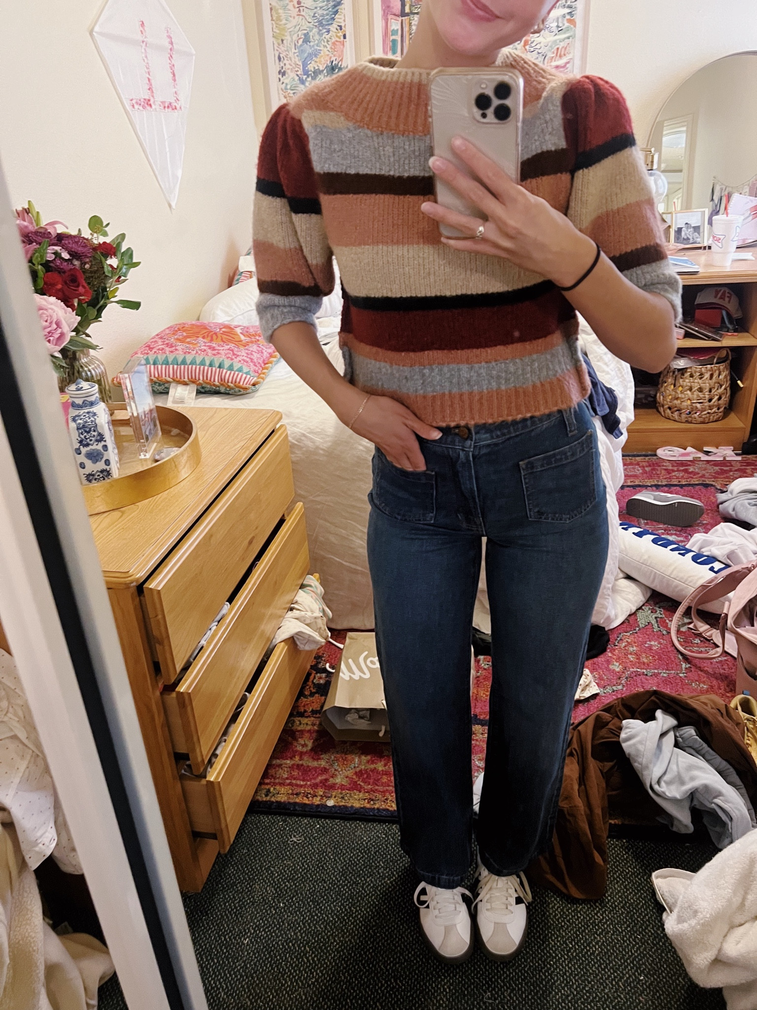 new jeans are my all time fav!! i’m wearing 23!! 