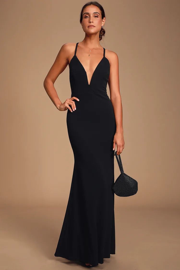 Amelia Black Sleeveless Maxi Dress | Black Bridesmaid Dress #LTKwedding #LTKcurves | Lulus (US)