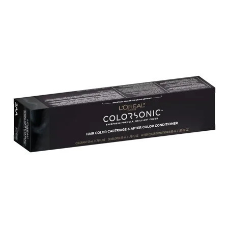 L Oreal Paris Colorsonic Ammonia Free Permanent Hair Color Cartridge - Device Sold Separately - Soft Black 2AA ( Pack of 2). | Walmart (US)