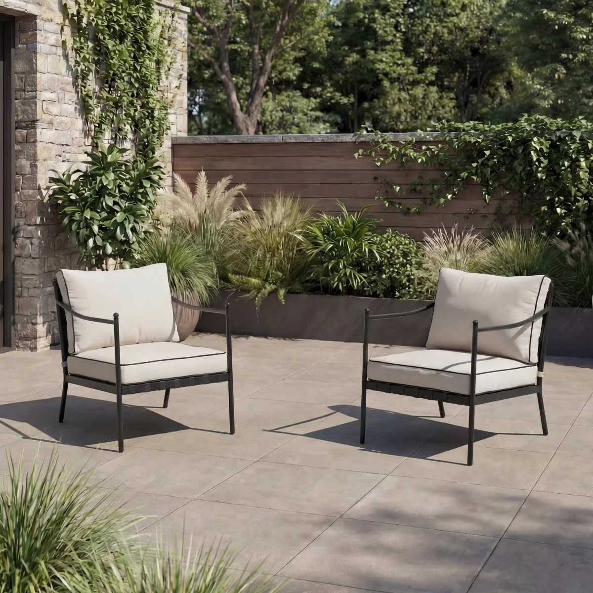 Victoria Outdoor Conversation Set With 2 Chairs | Wayfair North America