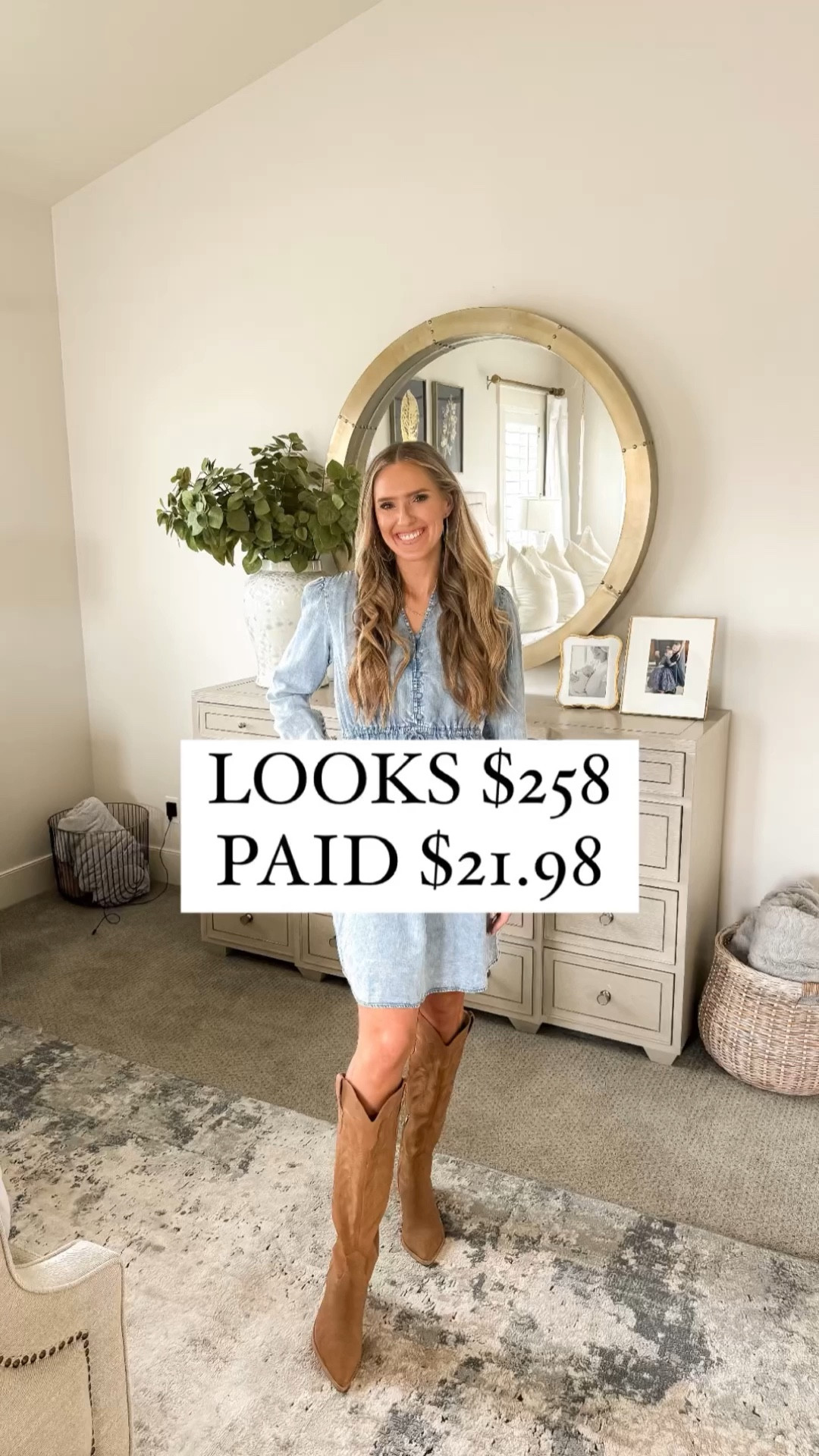 This $21.98 denim dress is adorable with cowgirl boots or sandals and looks a lot more expensive than it actually is! The fabric is super soft and comfortable.

You do NOT need to spend a lot of money to look and feel INCREDIBLE!

I’m here to help the budget conscious get the luxury lifestyle.

Spring fashion / spring outfit  / denim outfit / Walmart fashion / Affordable 

#LTKstyletip #LTKfindsunder50 #LTKfindsunder100
