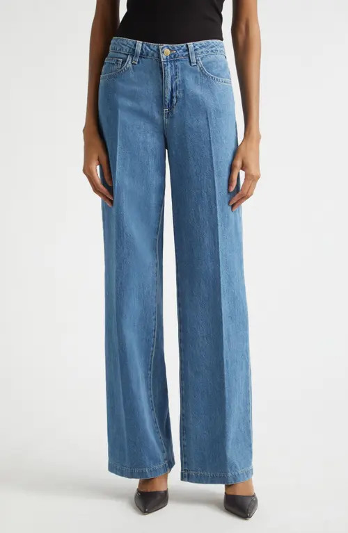 L'AGENCE Scottie High Waist Wide Leg Jeans in Wilton at Nordstrom, Size 32 | Nordstrom