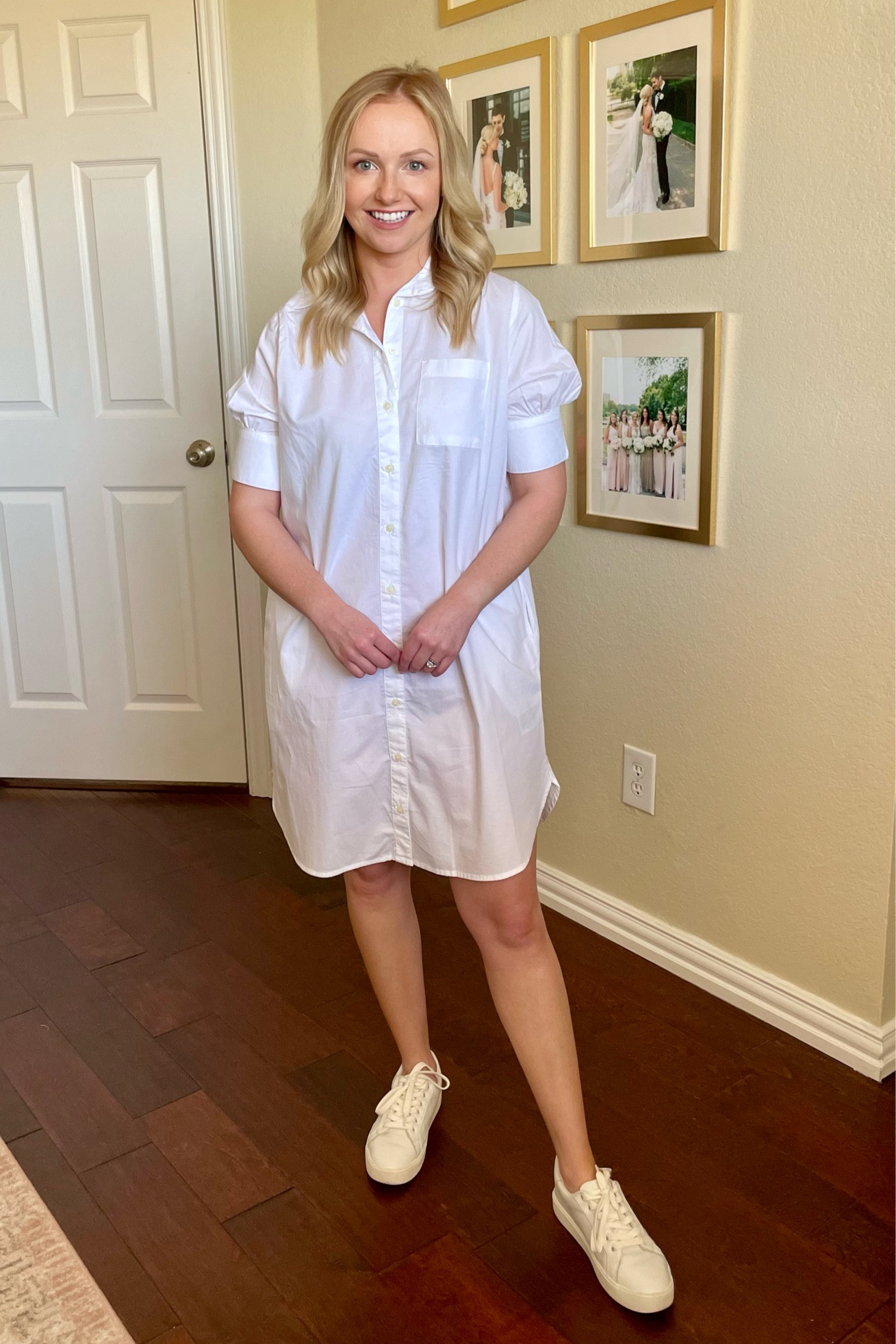 Wearing an XS regular | shirt dress, white dress, spring dress, casual dress, teacher dress, work dress, old navy 

#LTKunder50 #LTKFind #LTKSeasonal