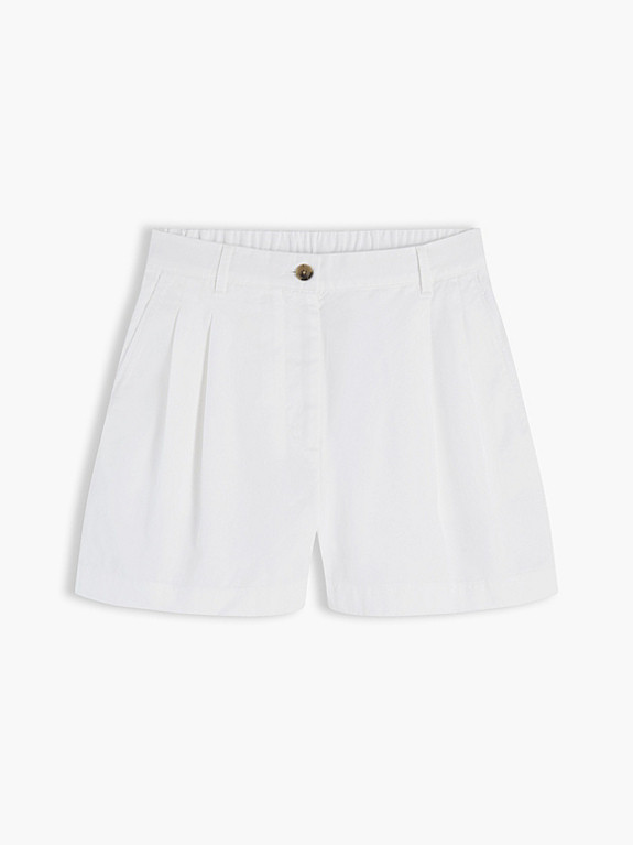 Washed Flared Chino Shorts | White | Tommy Hilfiger | Tommy Hilfiger UK