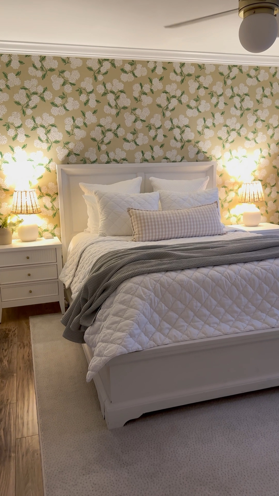 Guest bedroom links! Bedding is all from Boll & Branch except for the gingham accent pillow which is from Target. These nightstands are also from Target and the lamps! Bed is old and not linkable. We painted it white using fusion mineral paint in the color lamp white. Ceiling fan is pretty and modern. I have the smallest Fairfax vase on the nightstand (there are 3 sizes available)  

#LTKHome