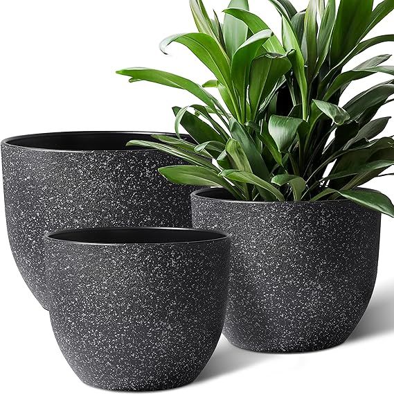 Giraffe Creation Plant Pots 10/9/8 inch Set of 3, Flower Pots Outdoor Indoor, Planters with Drain... | Amazon (US)