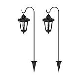 Pure Garden 50-123 Solar Powered Set of 2, 32” Hanging Coach Lanterns with 2 Shepherd Hooks-LED... | Amazon (US)