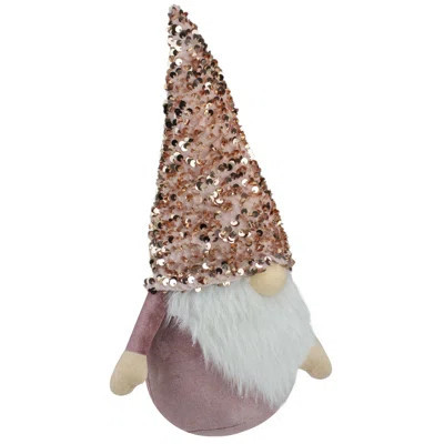 12" Pink and Rose Gold Christmas Gnome Tabletop Figure | Wayfair North America