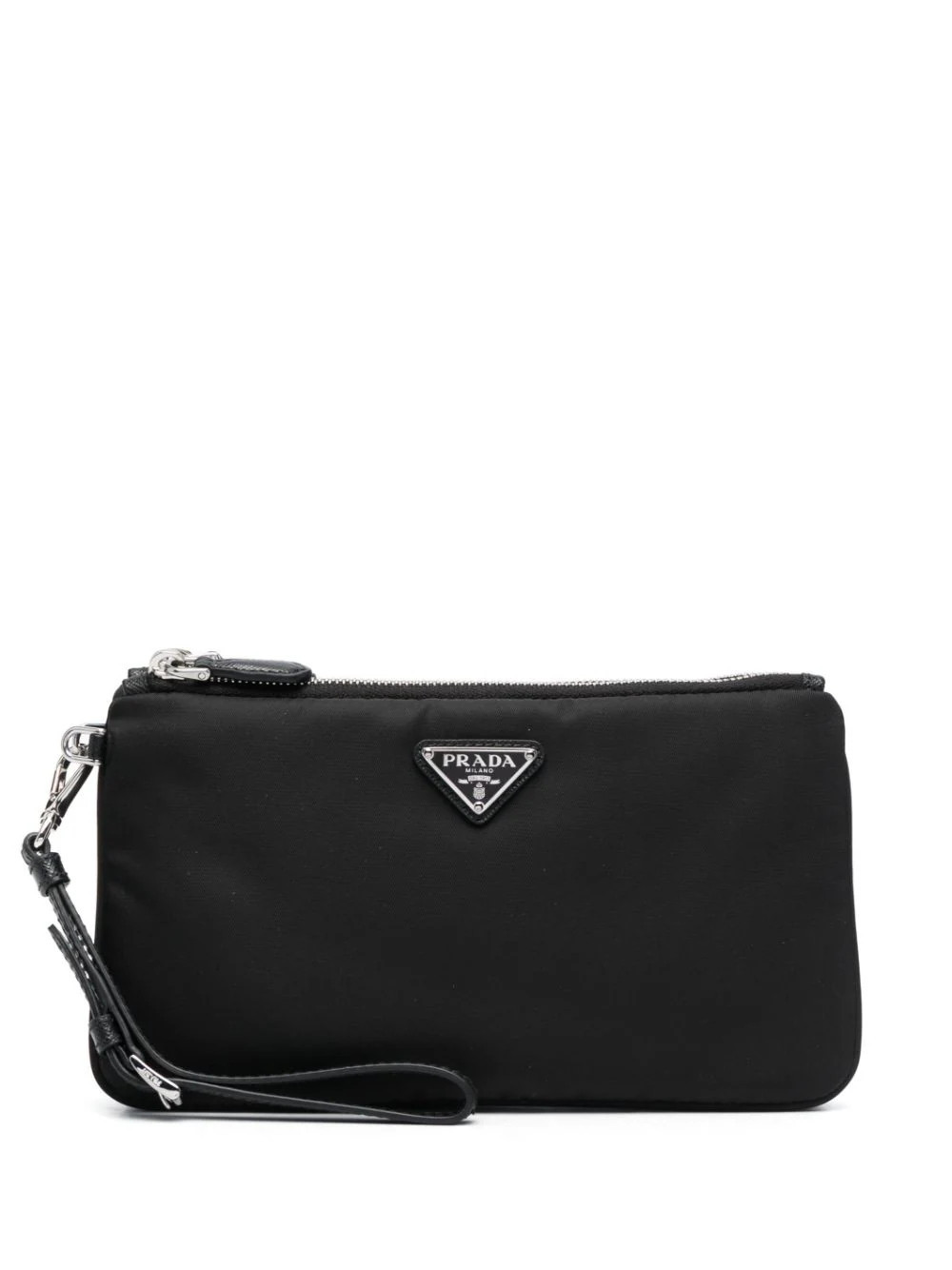 Prada Re-Nylon partitioned clutch - Black | Farfetch Global