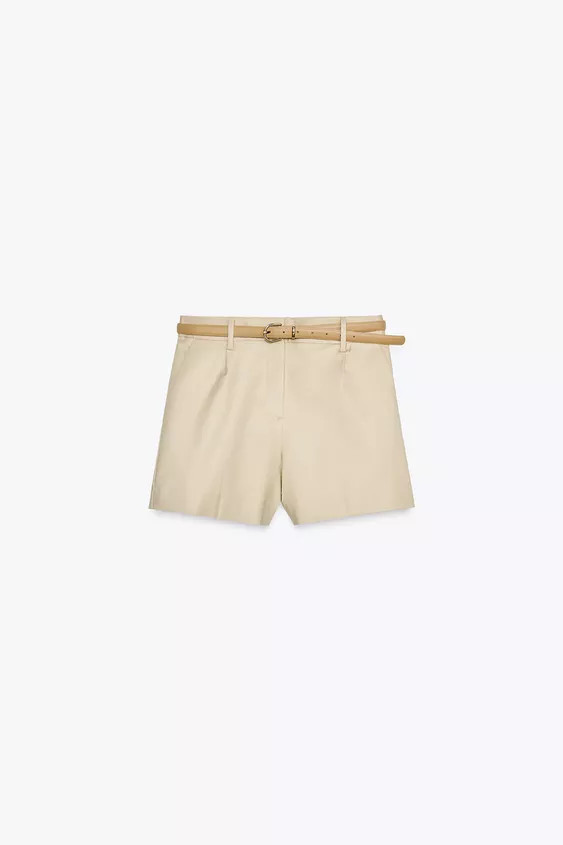 DARTED BERMUDA SHORTS WITH BELT | Zara UK