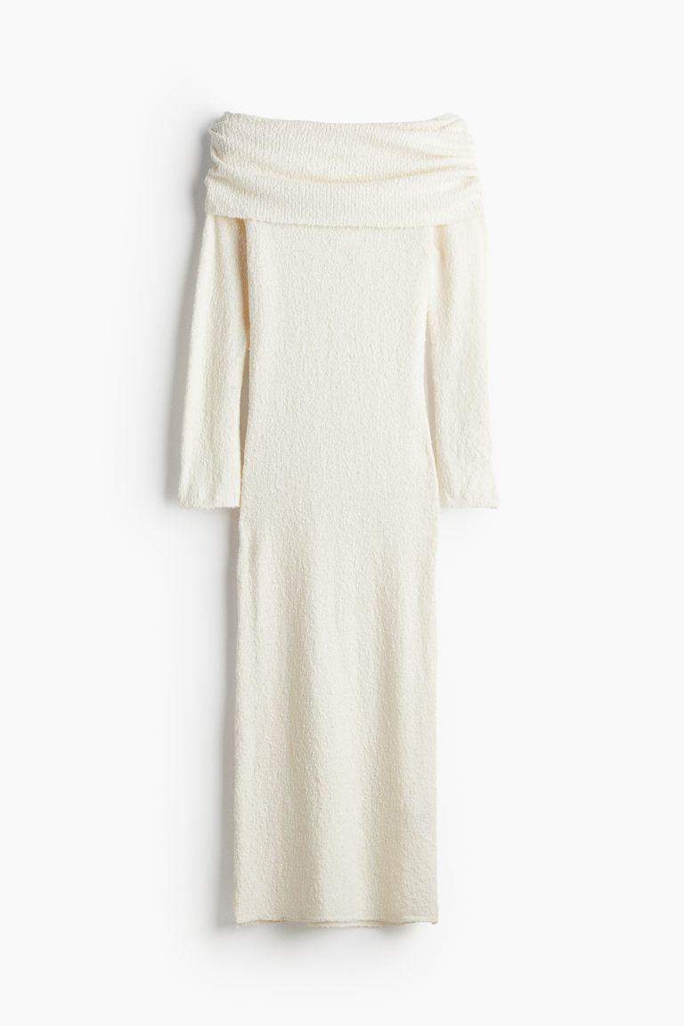 Bouclé-Knit Off-the-Shoulder Dress | H&M (US + CA)