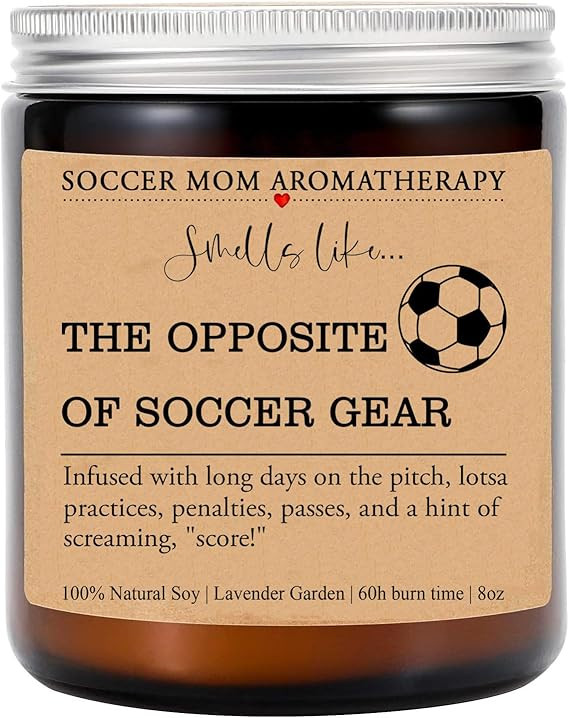 Soccer Mom Scented Soy Candle - Sports Scent - 8oz - Modern - Indoor - Stress-Relieving - Mother'... | Amazon (US)