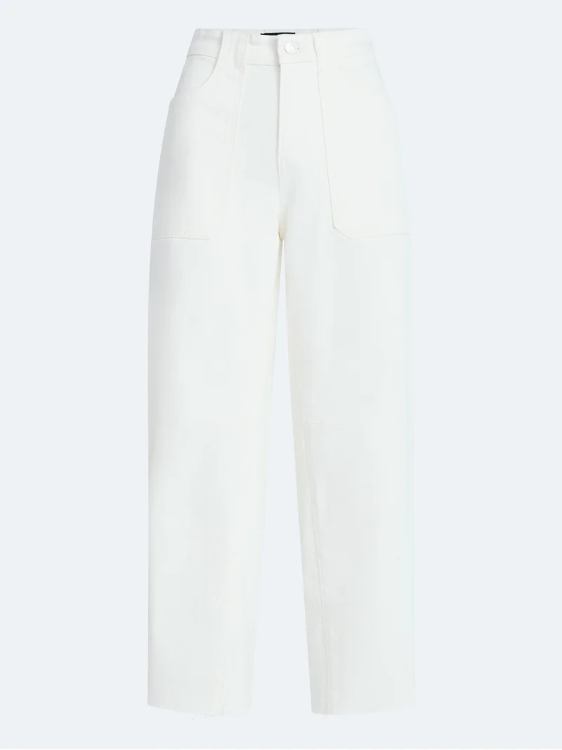 Free Assembly Women's Cropped Carpenter Barrel Jeans, 27" Inseam, Sizes 0-20 | Walmart (US)