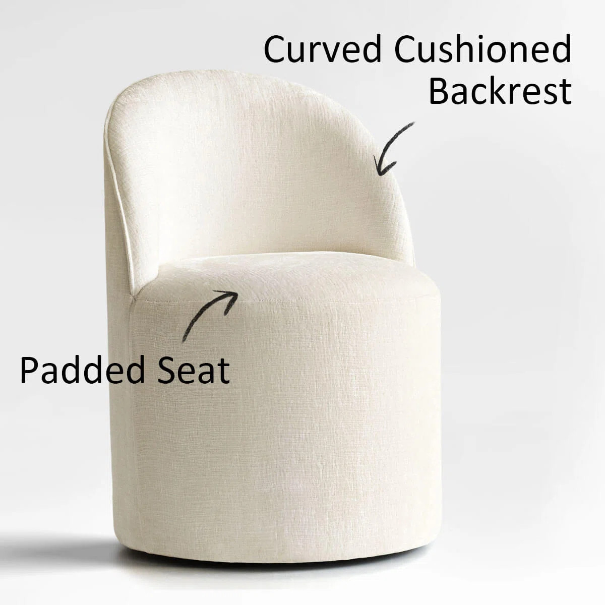 Rolling Chenille Upholstered Dining Chair With Castors | Wayfair North America