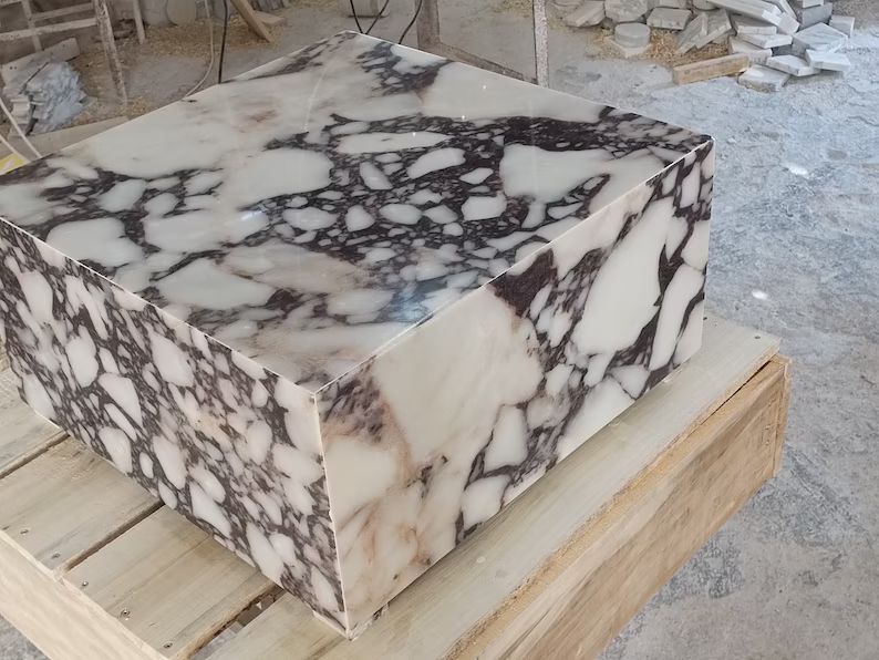 Marble Coffee Table Cube Coffee Table Block Coffee Table - Etsy | Etsy (US)
