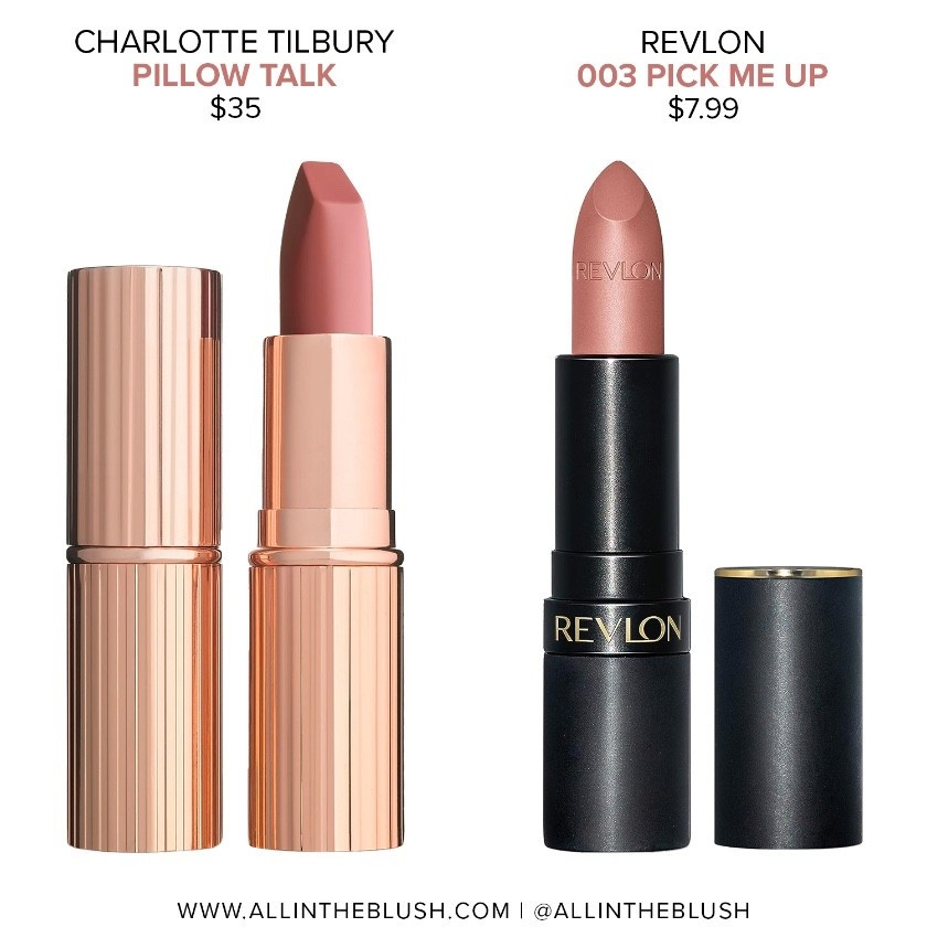$8 alternative for Charlotte Tilbury’s ‘Pillow Talk’ Lipstick: Revlon ‘003 Pick me Up’ Lipstick

#LTKBeauty #LTKSaleAlert #LTKgrwm