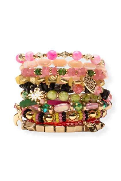 Frances Valentine Palm Royale Beaded Bracelet Set | The Willow Tree