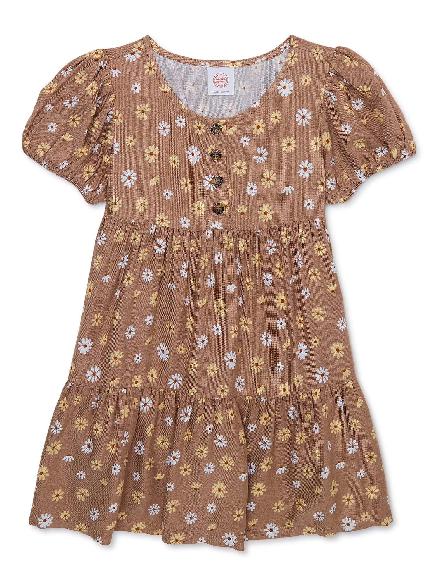 Wonder Nation Toddler Girls Woven Dress, Sizes 12M-5T | Walmart (US)