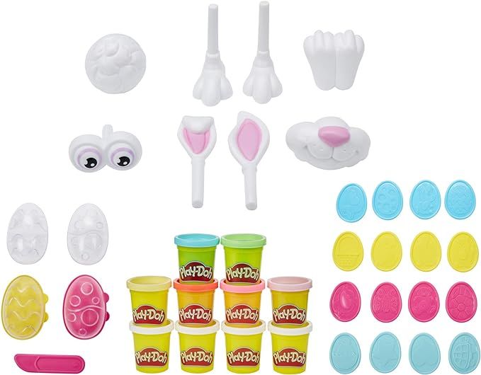 Play-Doh Easter Basket Toys 25-Piece Bundle, Make Your Own Easter Bunny Kit with Easter Eggs, Sta... | Amazon (US)