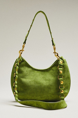 Faux Suede Circular Shoulder Bag | Anthropologie (US)