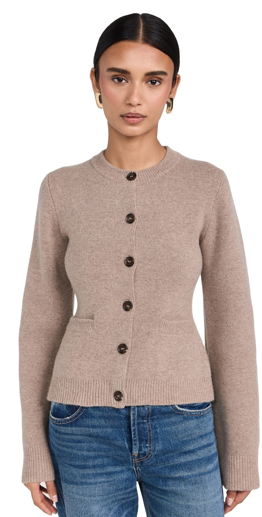 Jenni Kayne Cooper Cardigan Taupe XL | Shopbop