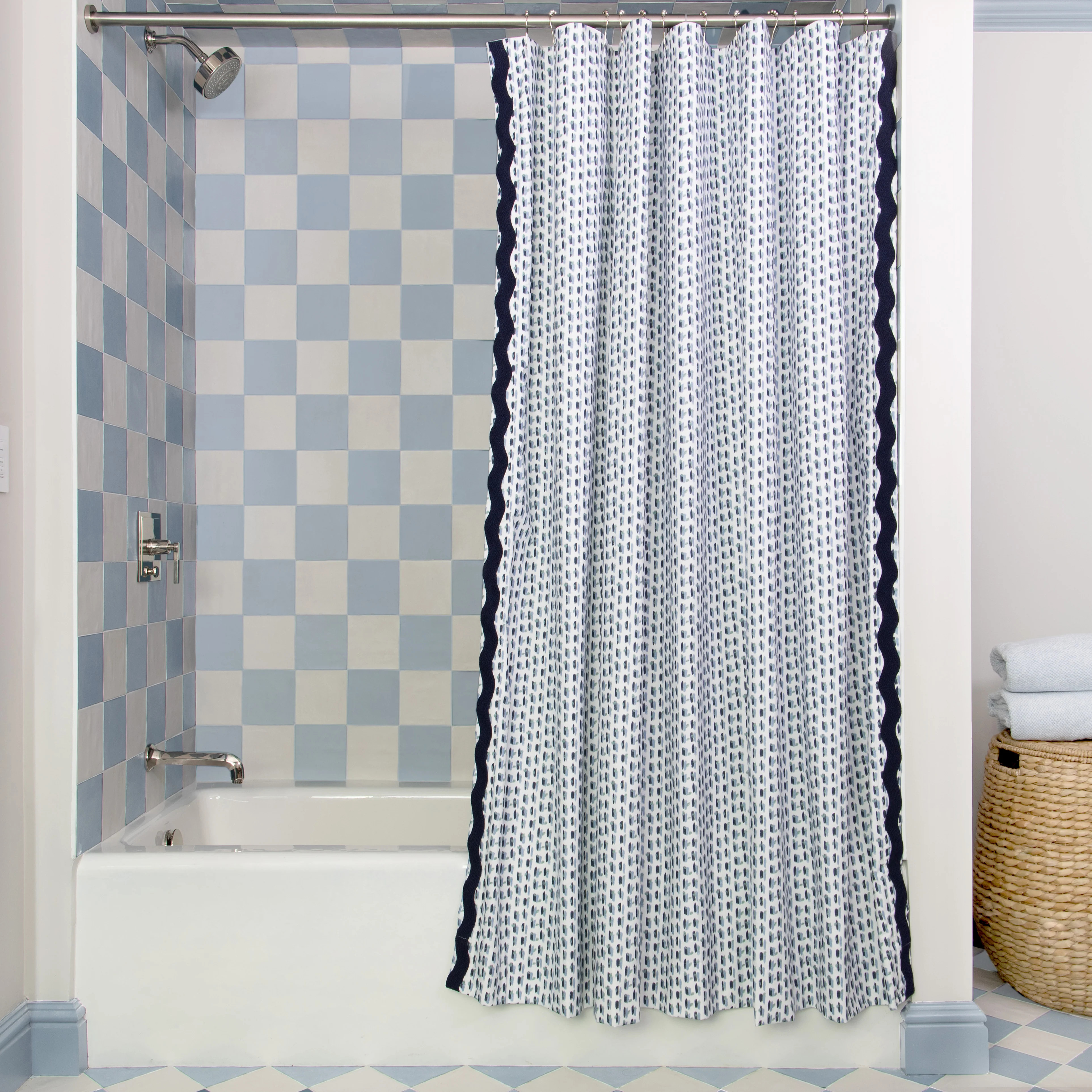 Custom Light Blue Shower Curtain - Pepper Home | Pepper