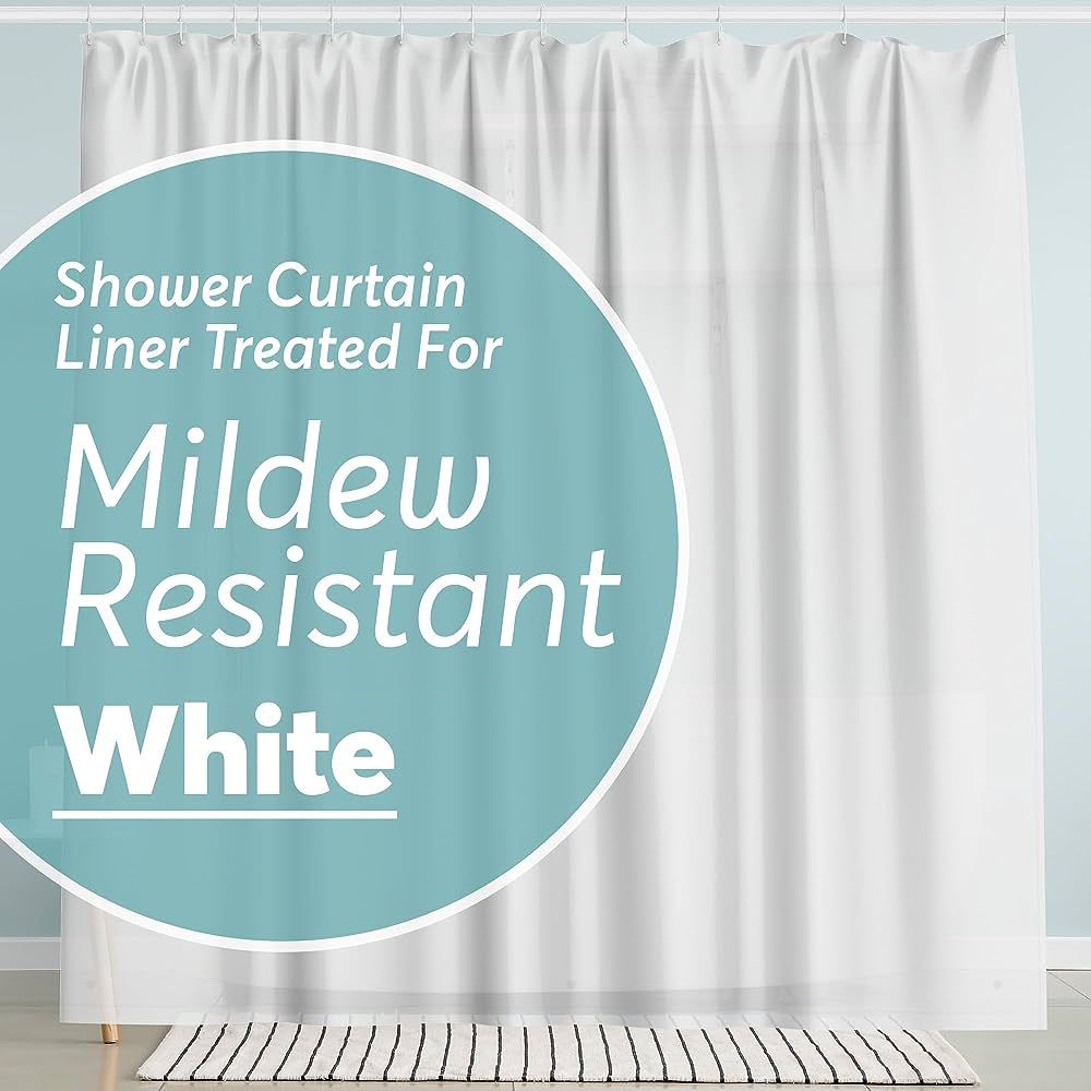 BigFoot Shower Curtain Liner – 72 x 72 PEVA Heavy Duty Shower Curtain with Rustproof Metal Grom... | Amazon (US)