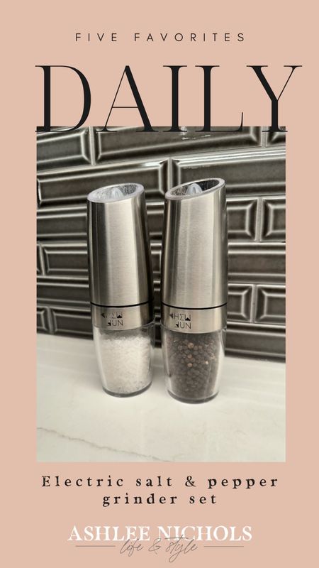 Daily five favorites
Salt & pepper grinder set from Amazon! 

#LTKhome