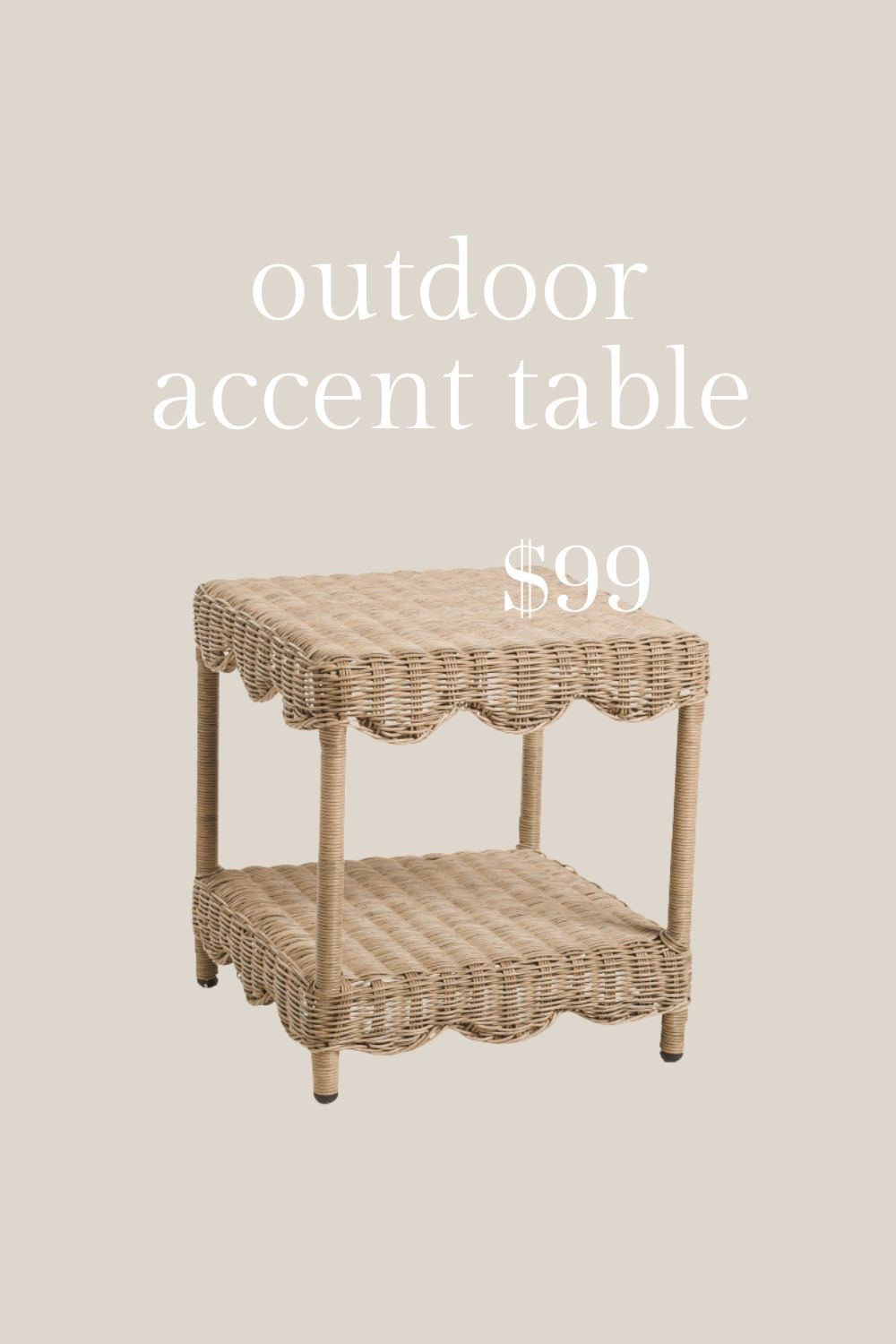 The cutest wicker scalloped accent table. Outdoor table. Only $99! 

#LTKSeasonal #LTKHome