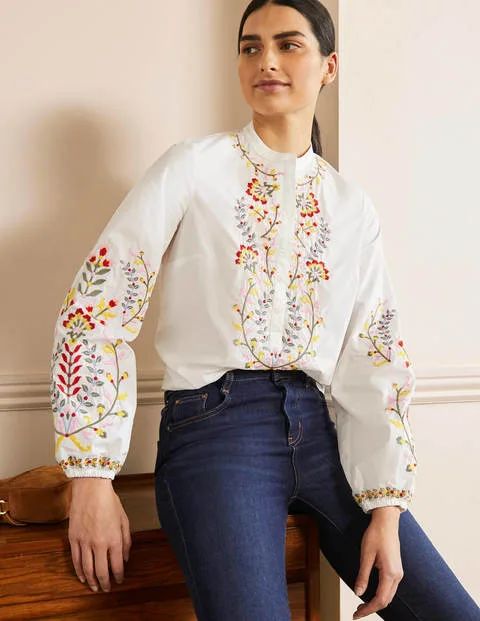 Embroidered Popover Blouse | Boden (UK & IE)