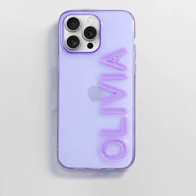 Fine Line Custom iPhone Case - Transparent Purple/Lavender | BaubleBar