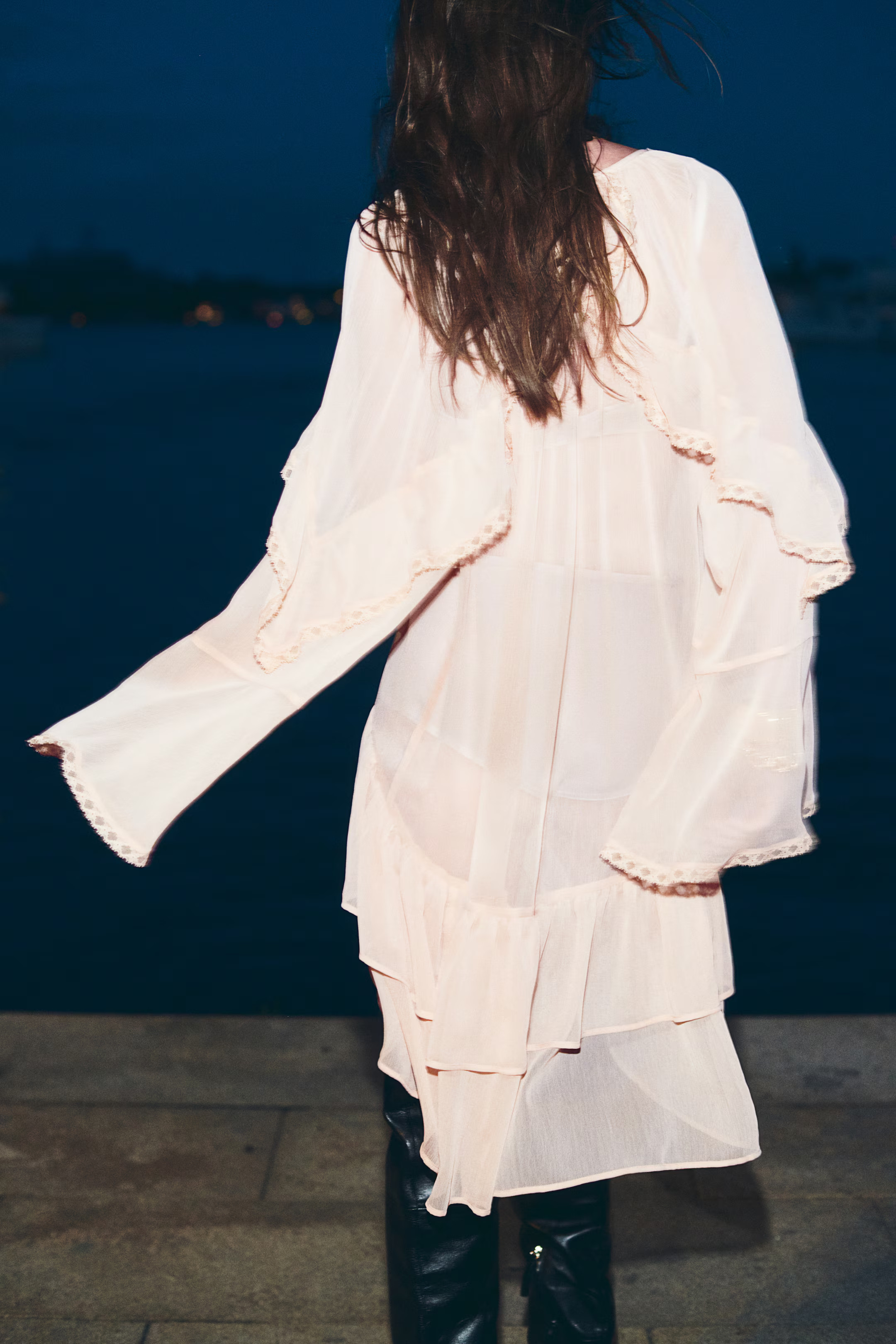 Flounced Chiffon Dress | H&M (US + CA)