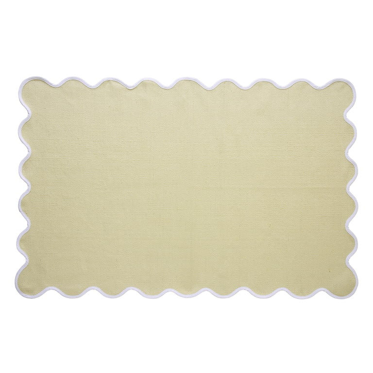 My Texas House Yellow Scallop Indoor/Outdoor Layering Rug, 38" x 58" | Walmart (US)