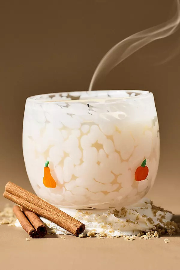 Mystic Icon Pumpkin Sweet Vanilla Glass Candle | Anthropologie (US)