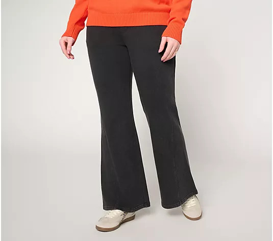 Peace Love World Washed French Terry Regular Pull-On Trouser - QVC.com | QVC